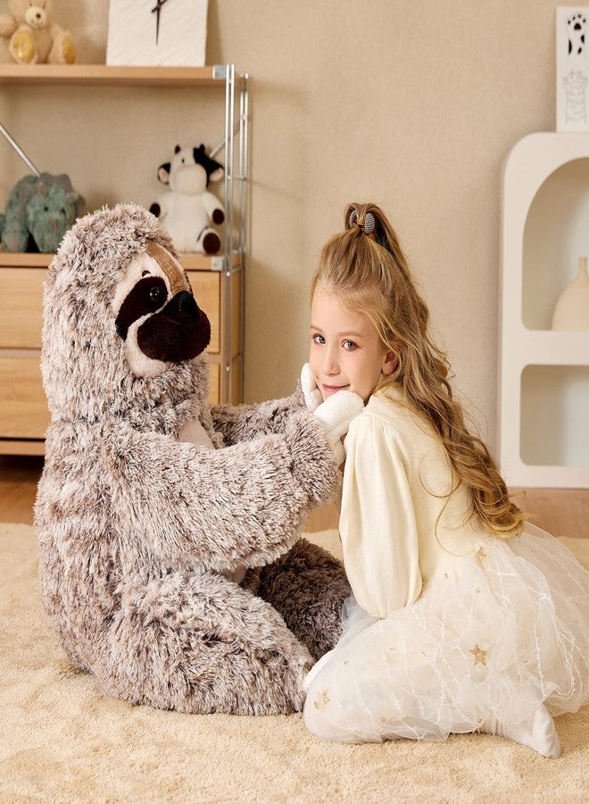 EARTHSOUND Giant Sloth Stuffed Animal Plush Toy,30" Large Jumbo Cute Soft Toys,Big Size Huge Fluffy Plushy Oversized Fat Plushie,Gifts for Kids Girlfriend Children (30 inches, Brown) - Image 3